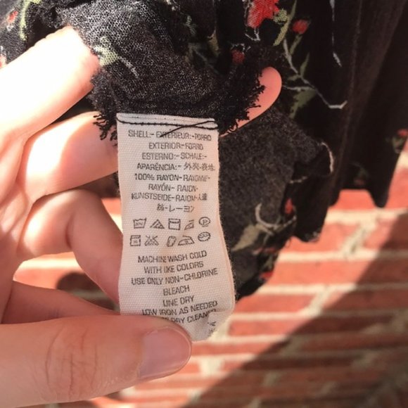 Free People Tree Swing Black Floral Tunic Dress - Picture 6 of 10